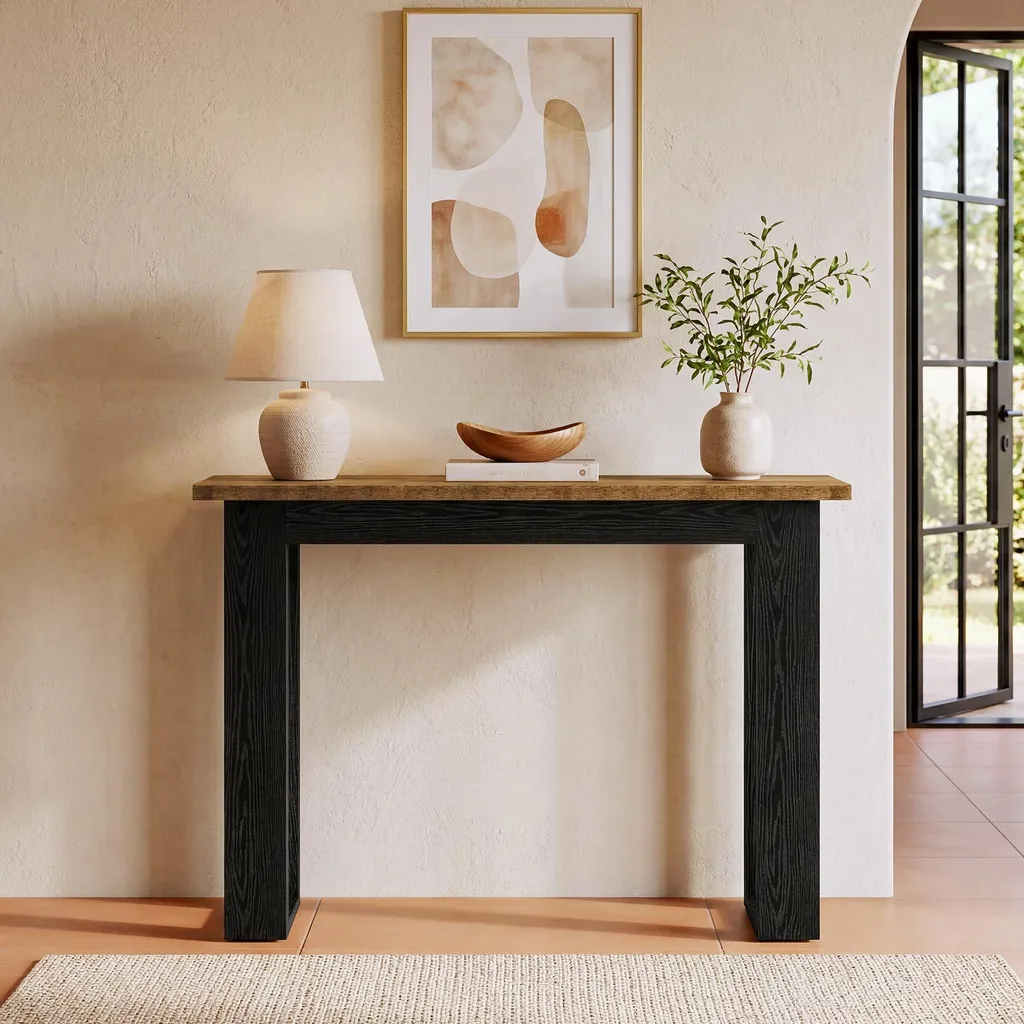Table d'Appoint Stable 105 cm - Console Robuste contre les Espaces Vides