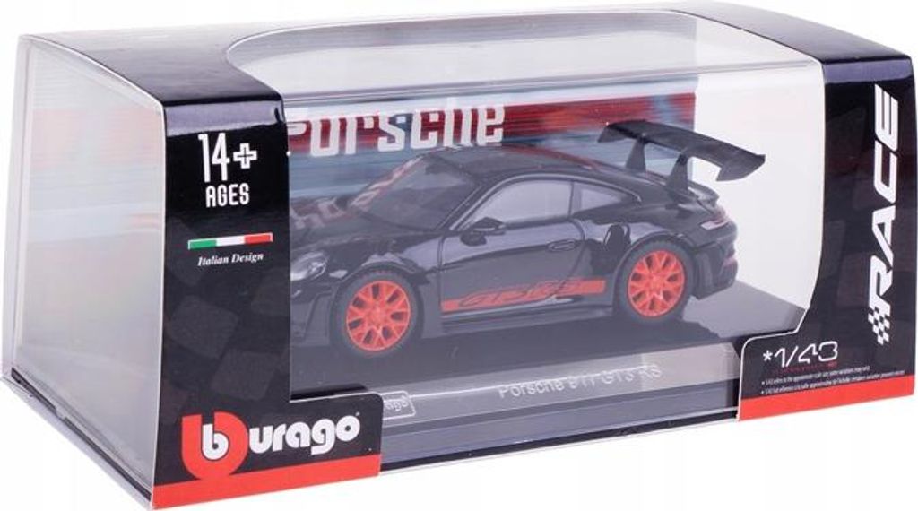 Bburago 1:43 Porsche 911 RSR in dekorativer Box Produktbild 