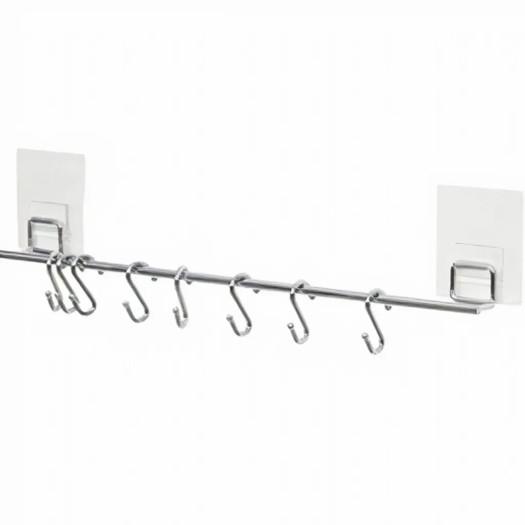 Support mural en acier argenté 52,7 cm résistant pour accessoires