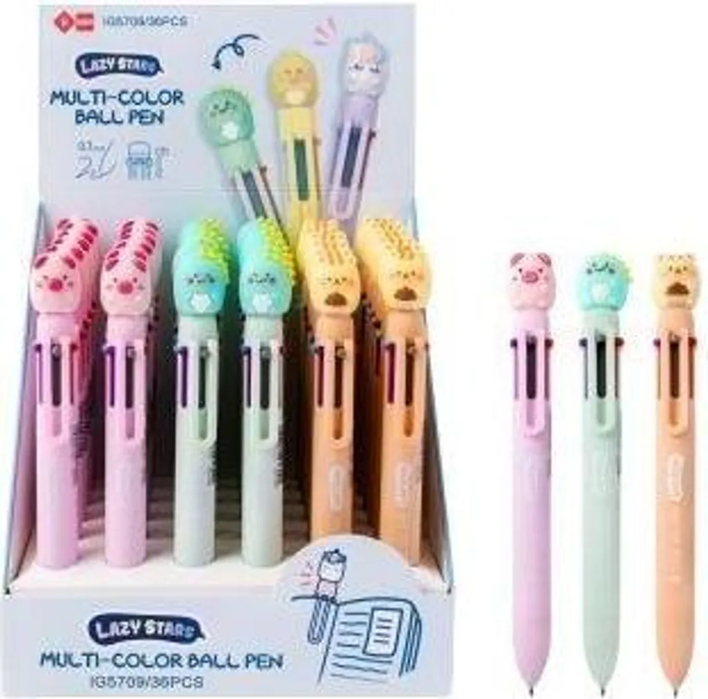 Stylo à bille 6 couleurs lot de 36 pour ne plus perdre ses fournitures