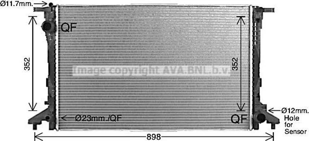 Radiateur de refroidissement moteur pour Audi Q5 Q7 et VW Touareg AVA