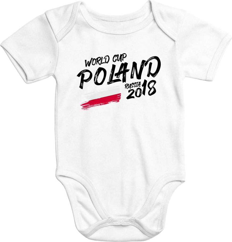 cooler Baby Body Polen Poland Polska Fußball WM Weltmeisterschaft 2018 World Cup Moonworks weiß 0-3 Monate