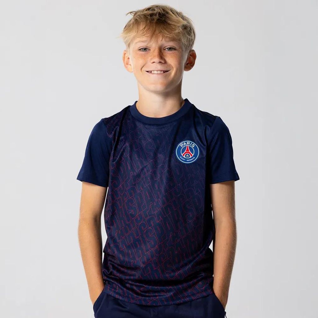 PSG Fußballtrikot Paris für Kinder - Größe 140 / 10 Jahre - Paris Saint-Germain Shirt - Paris Kinder T-Shirt - Offizielles Produkt