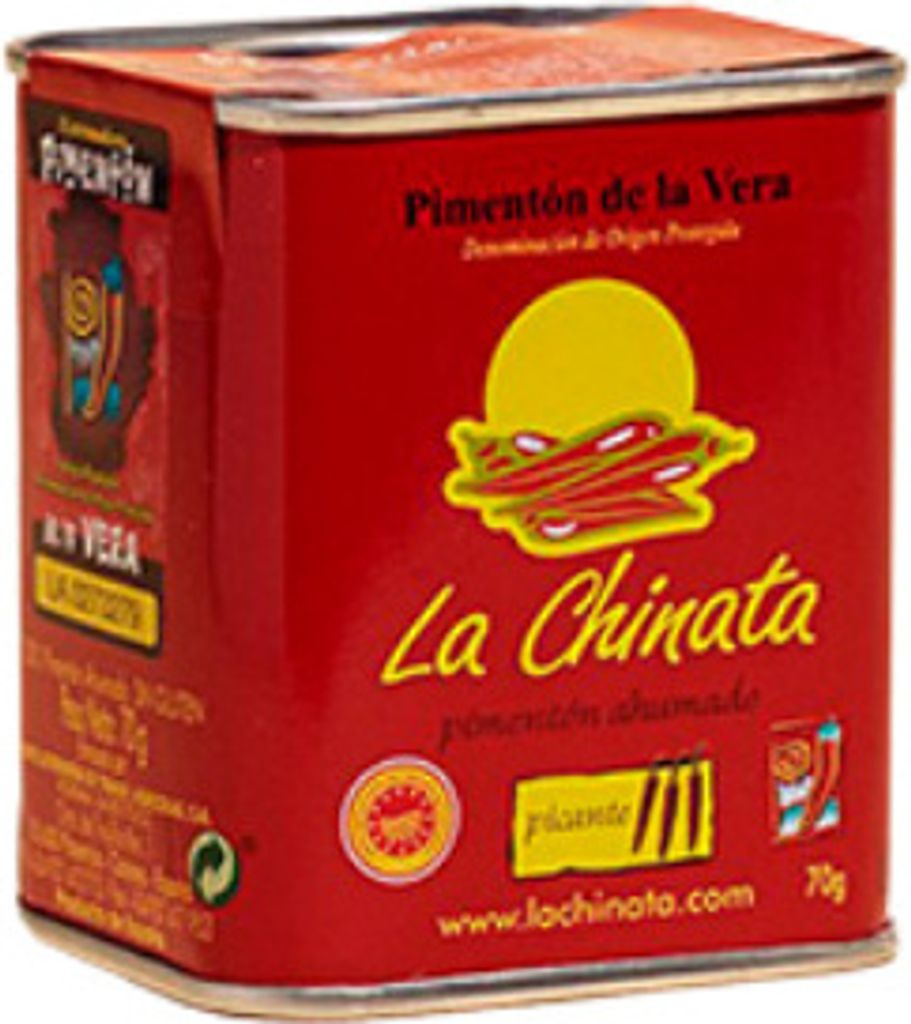 A red tin of paprika powder.