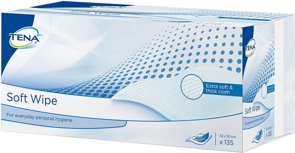 TENA Salviette morbide 135 pezzi 30 x 32 cm Immagine del prodotto 