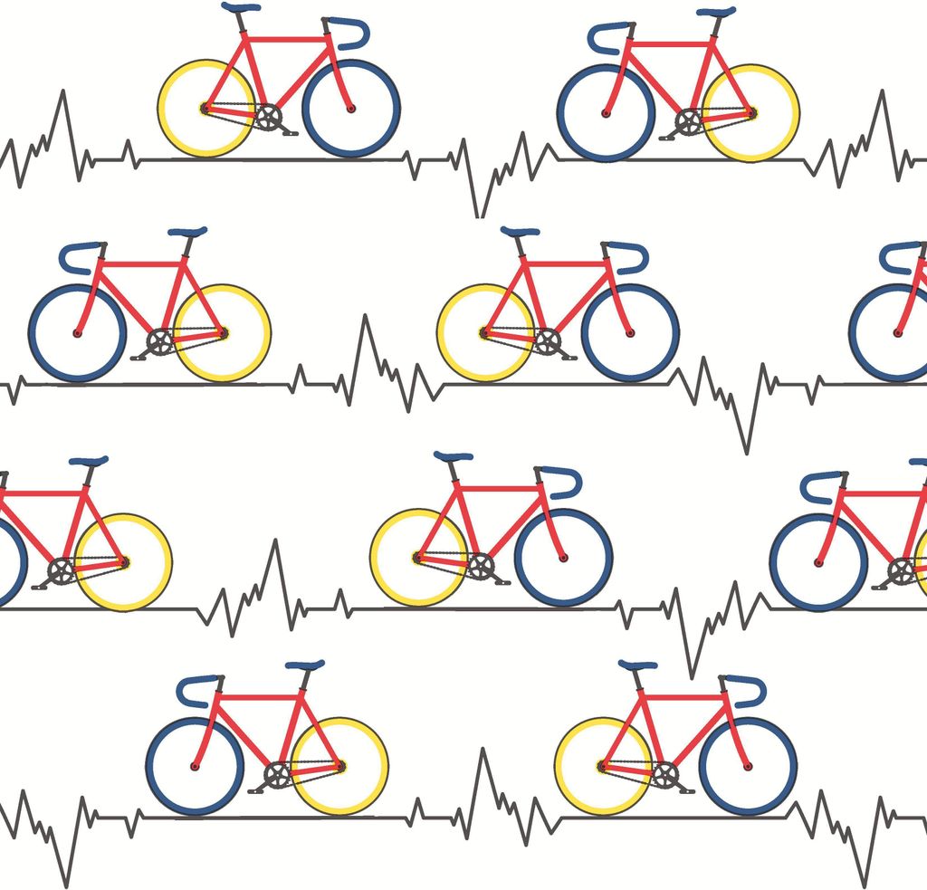 Servietten 33x33 cm - Heartbeat Bike white