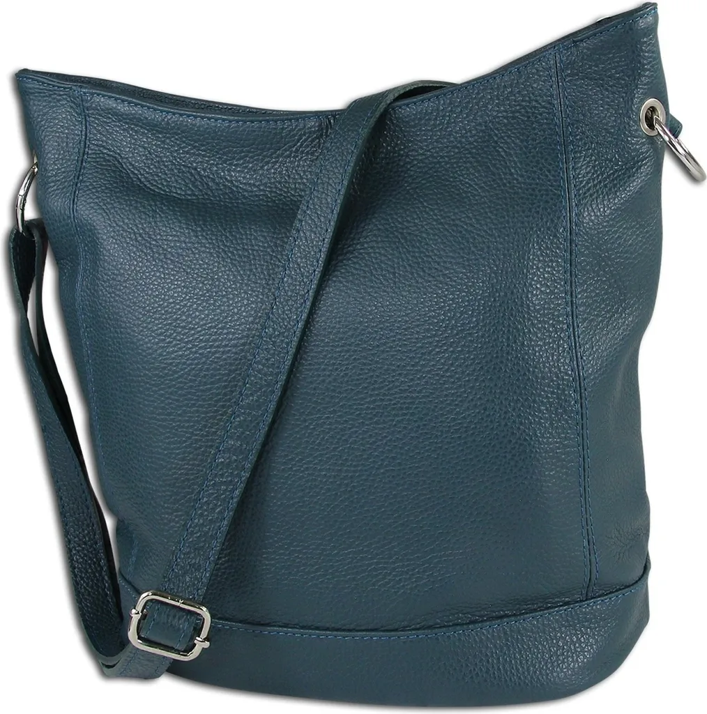 Toscanto Borsa Shopper Pelle Turchese OTT159ST | Vera Pelle Made in Italy