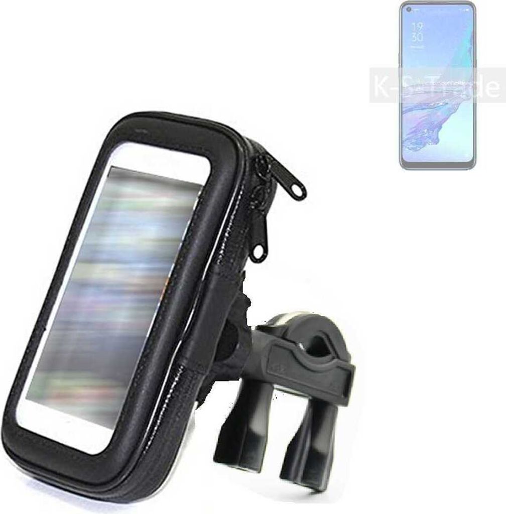 K-S-Trade Fahrrad-Halterung kompatibel mit Oppo A33 Handy-Halterung Halter Lenkstange Fahrradhalterung Motorrad Bike Mount Wasserabweisend regensicher