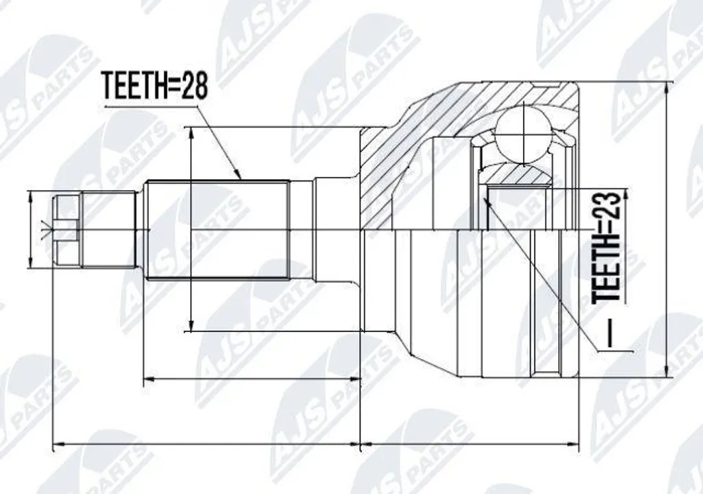 NTY NPZ-MZ-047 Kit de joints arbre d'entraînement OE FG0525500 pour 3