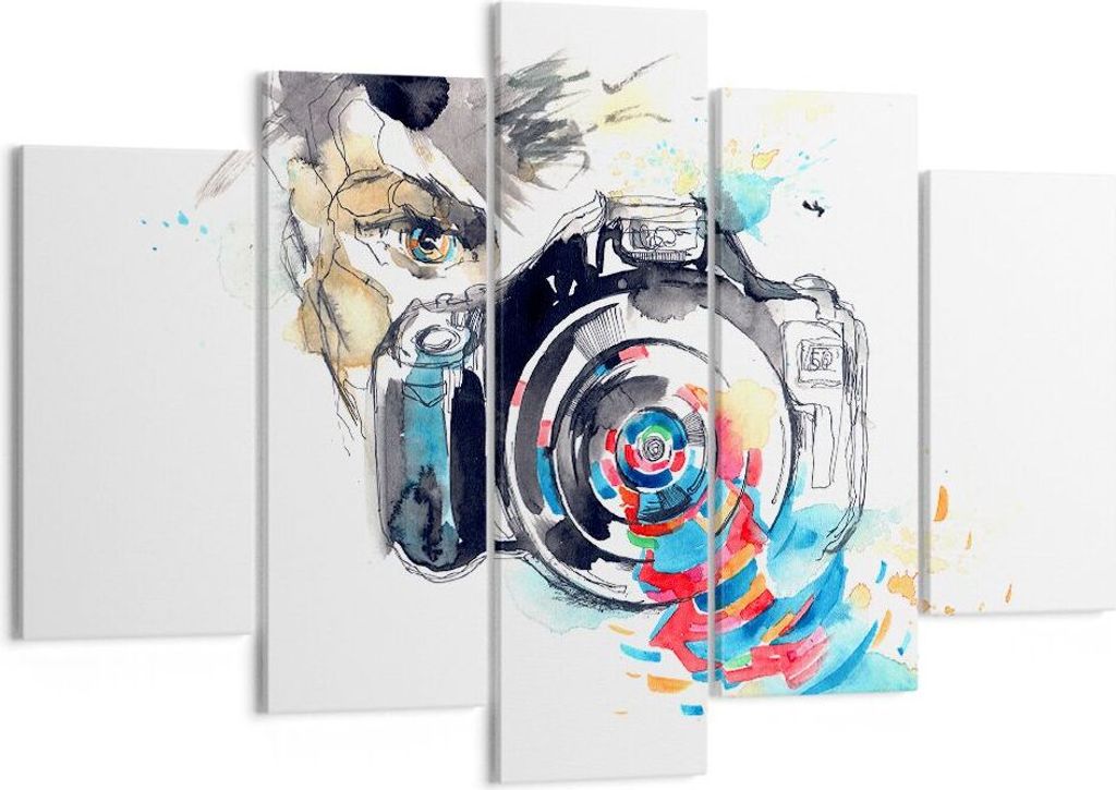 Bild auf Leinwand - Leinwandbild - Fotograf Kamera Fokus Hobby - 150x100cm - Wand Bild - Wanddeko - Leinwanddruck - Bilder - Kunstdruck - Wanddekor...