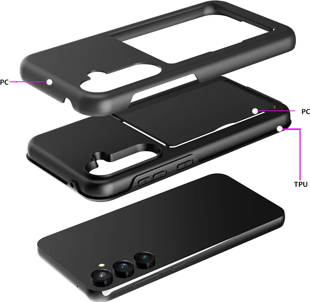 Yutwo Cover per OPPO A54S, Cover per OPPO A16S Custodia Antiurto con Scorrevole Fotocaera