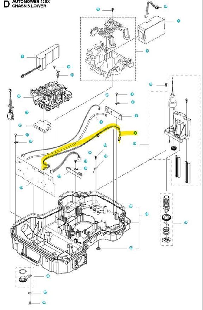 Câblage interne pour robot tondeuse Husqvarna Automower Image du produit 