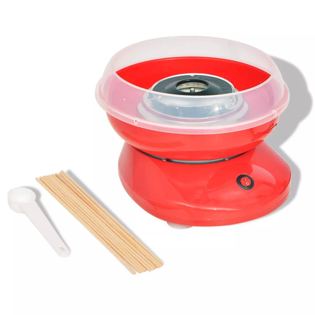vidaXL Macchina per zucchero filato 480 W Rosso Immagine del prodotto 