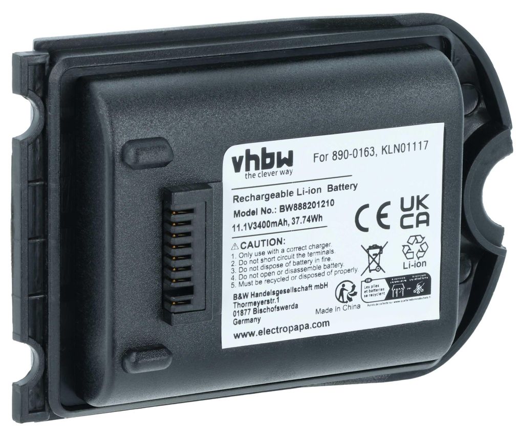 vhbw Akku kompatibel mit Trimble Ranger 3XC, 3RC, 3XR, 3XE, 3, 3L Data Collector, Messgerät (3400 mAh, 11,1 V, Li-Ion)