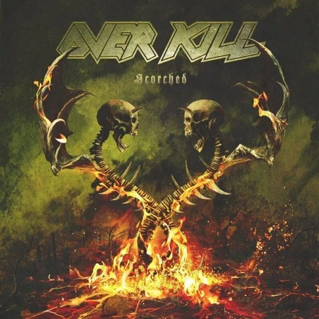 T-shirt noir Overkill : Visuel Brûlé pour fans de Thrash Metal (Coton)