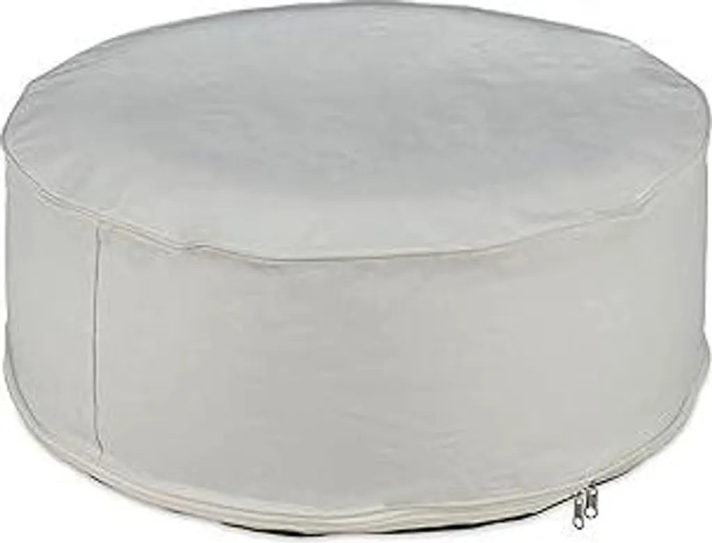Pouf Poggiapiedi Crema 26x56 cm | Arredo Outdoor Moderno e Gonfiabile