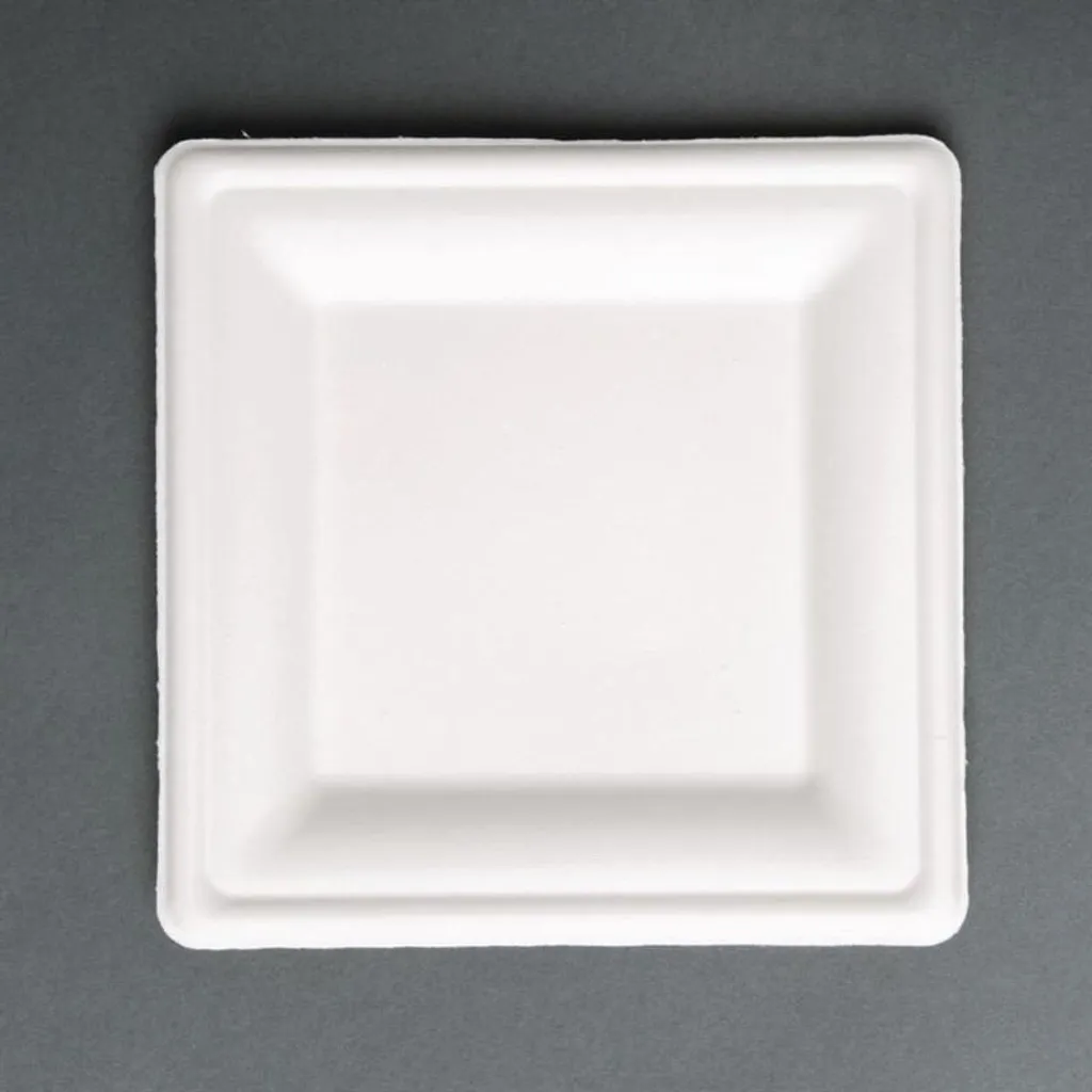 Fiesta Piatti Bagassa Compostabili Quadrati 15,9cm 50 pz | Ecosostenibili