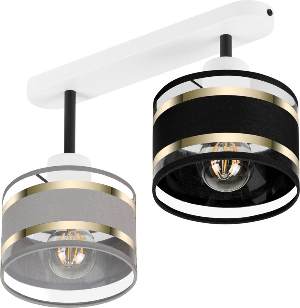 Weiße Deckenlampe grau/schwarz TI-3306WE-GRSC Deckenleuchte