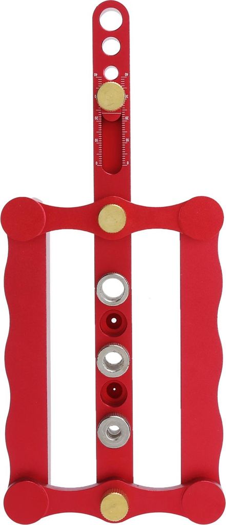 Selbstzentrierende Doweling Jig Bohrloch -Locator mit Skala Kit DIY Holzbearbeitungstools