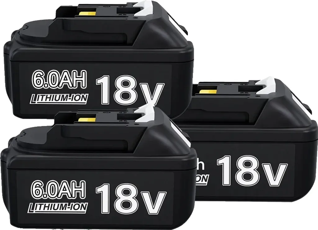 Offerta 3 Batterie 18V 6000mAh Litio LED Compatibili BL1860B