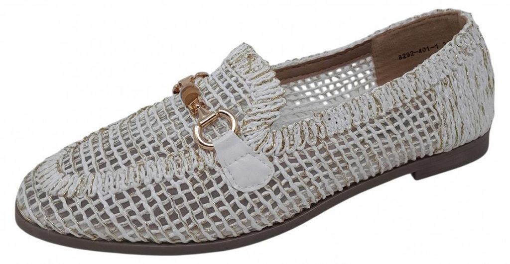 2 Go Fashion Damenschuhe Halbschuhe Slipper Weiß Freizeit, Schuhgröße:41 EU