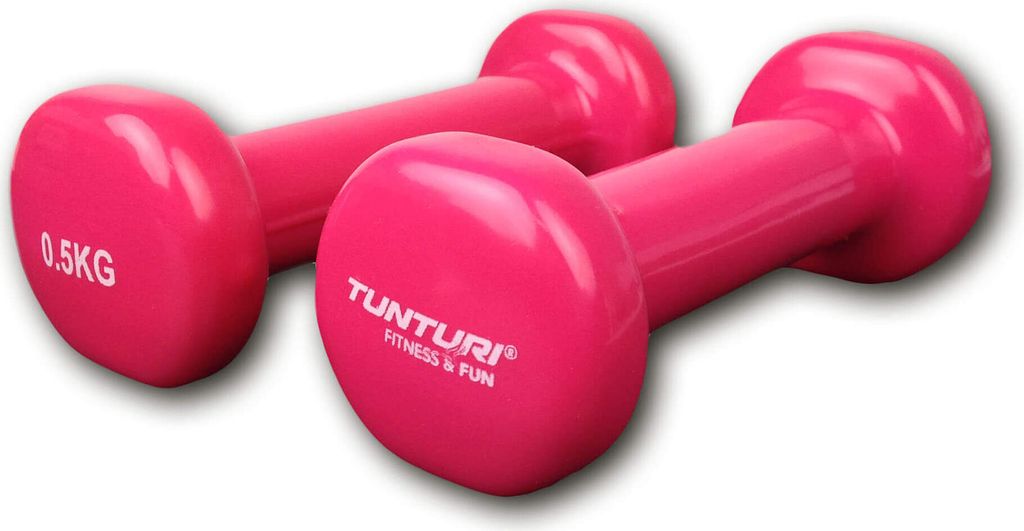 Tunturi sada činek, barevné činky s 2 x 0,5 kg, vinyl, Obrázek produktu 
