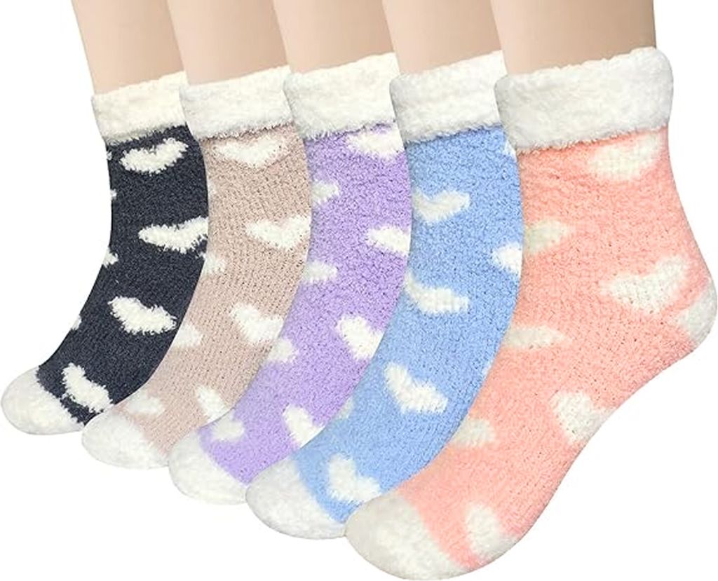 5 Paar Kuschelsocken Damen, Winter Warme Flauschige Produktbild 