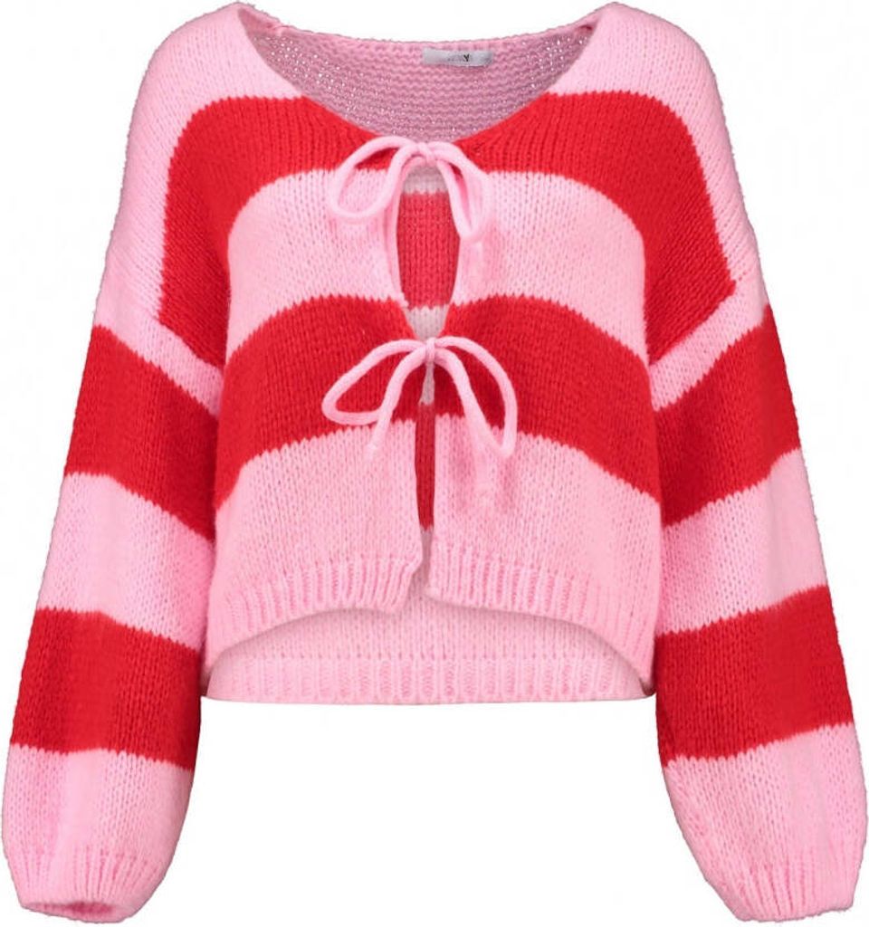 Hailys Cardigan Damen LS A CD Ch44arlie rosa/rot S-M Produktbild 