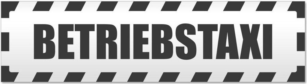 Betriebsta x i gestreift - Hinweis Aufkleber Sticker für Auto, Kfz, Fahrrad, PKW, LKWDunkelgrau - 45 x 12 cmBetriebsta x i gestreift - Hinweis Auf...