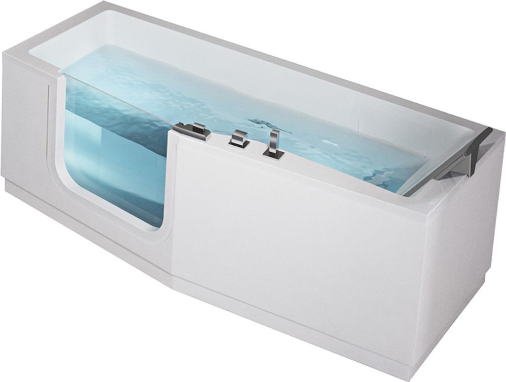 ELEGANZ Badewanne mit Tür/Seniorenbadewanne 180x75/80cm Ausführung Links