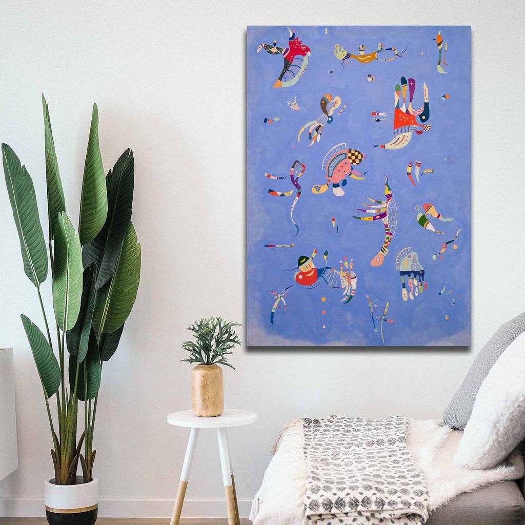Wallity, 70100KANDINSKY033- VSL1168, Bunt, Leinwandbilder, 70 x 100 cm, 100% Leinwand