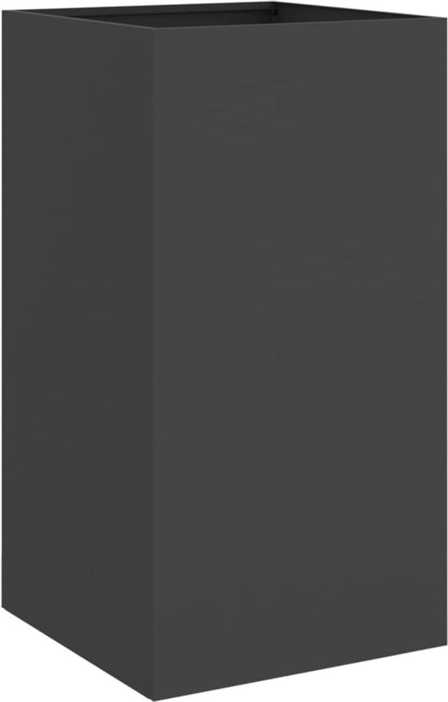 vidaXL Pflanzkübel Schwarz 42x38x75 cm Stahl