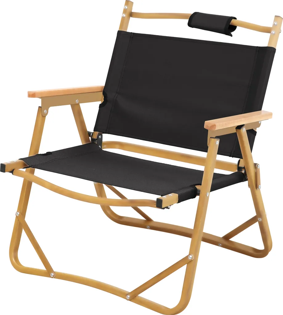 Chaise de camping en bois pliable pour éviter le mal de dos