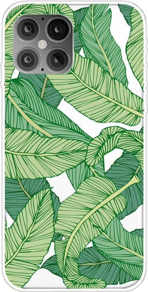 Mobigear Design iPhone 12 Pro Max Hülle Flexibles TPU Backcover - Bananenblatt
