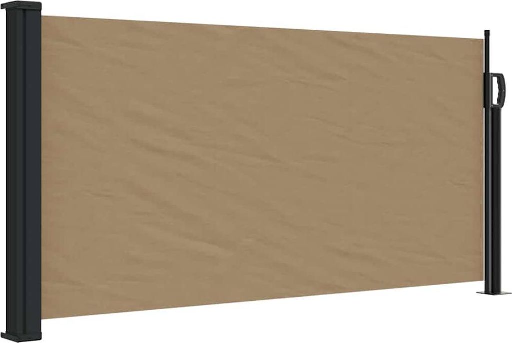 A retractable side awning for outdoor use.