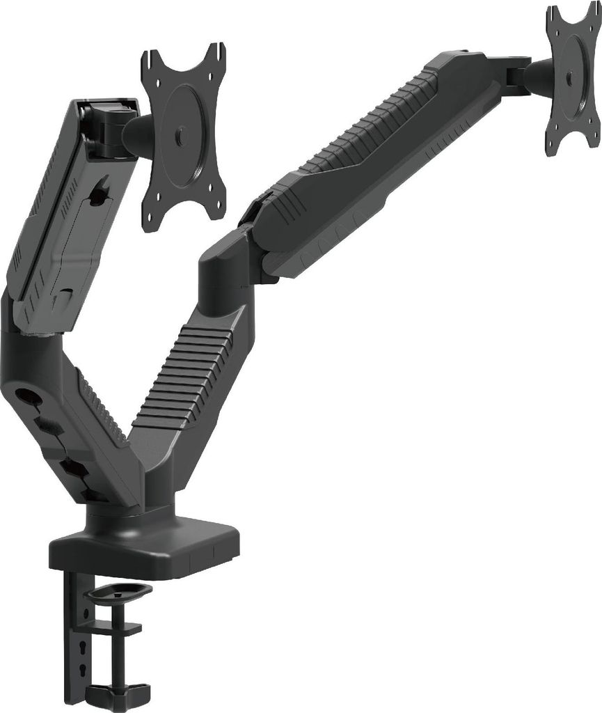 Monitorhalter - Schwarz - Metall - für 2 Monitore geeignet Produktbild 
