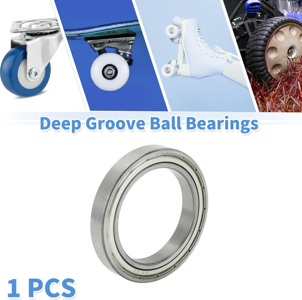 6912ZZ Rillenkugellager P0 60x85x13mm Geschmierte Lager Doppel-Metall-Dichtung Silberton Roller Skateboard Rad