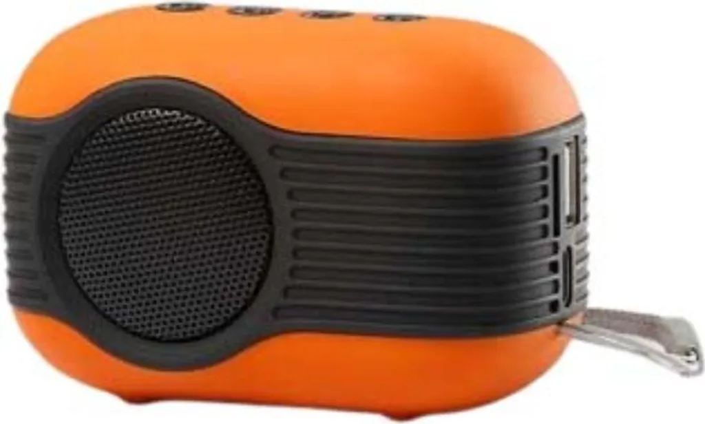 Cassa Bluetooth Macaron Arancione - Design Compatto con Radio FM