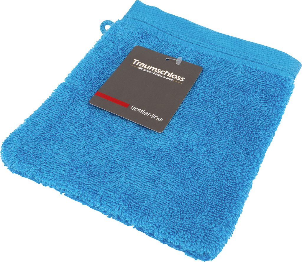 Traumschloss Frottier-Line Waschhandschuh 16 x 21 cm hellblau Flauschig weich & angenehm zur Haut
