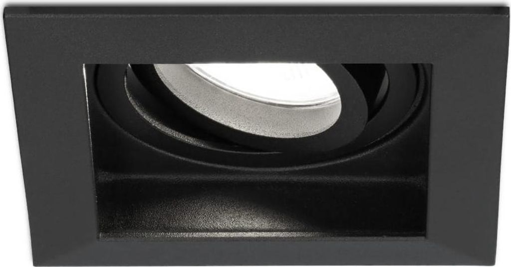 hoftronic LED Einbaustrahler 4W 345lm 6500K Schwarz GU10 Dimmbar Schwenkbar