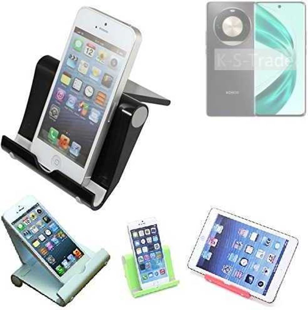 K-S-Trade Handy-Ständer kompatibel mit Honor X50 Pro faltbarer Tischständer Smartphone Tablet Halterung Reise