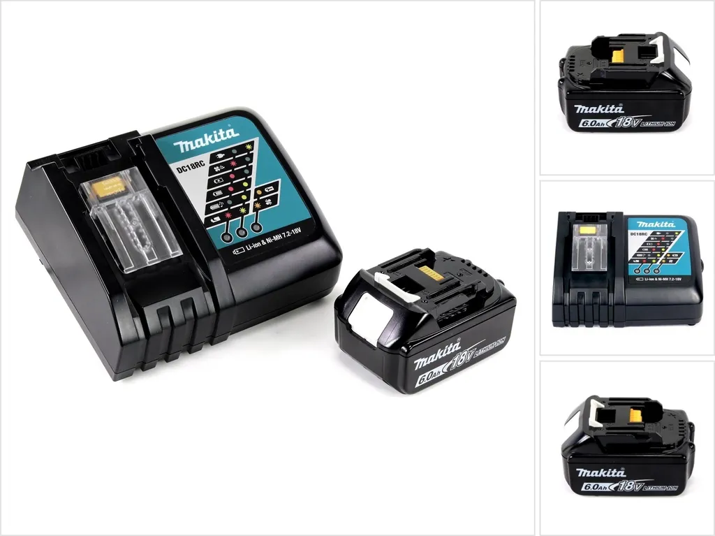 Set Makita BL1860B 18V 6Ah + DC18RC | Ricarica Rapida Professionale