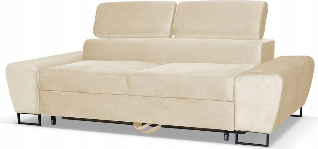 Family Meble Sofa Bosso 2-sitzer Schlafsofa Veloursofa Freistehendes Loungesofa Bequemes Sofa zum Entspannen Für Wohnzimmer Wartezimmer (Monolith 4)