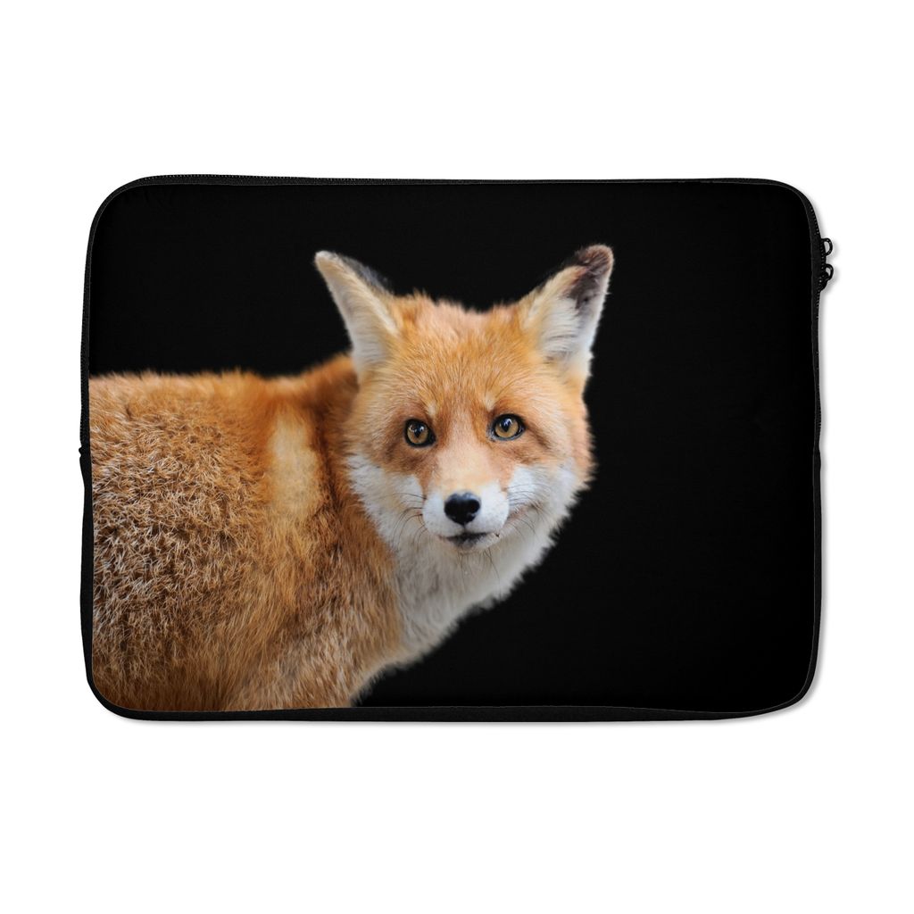 MuchoWow Laptop Hülle 13 Zoll Fuchs - Tier - Porträt Laptoptasche - Laptophülle - Sleeve - Rundumschutz