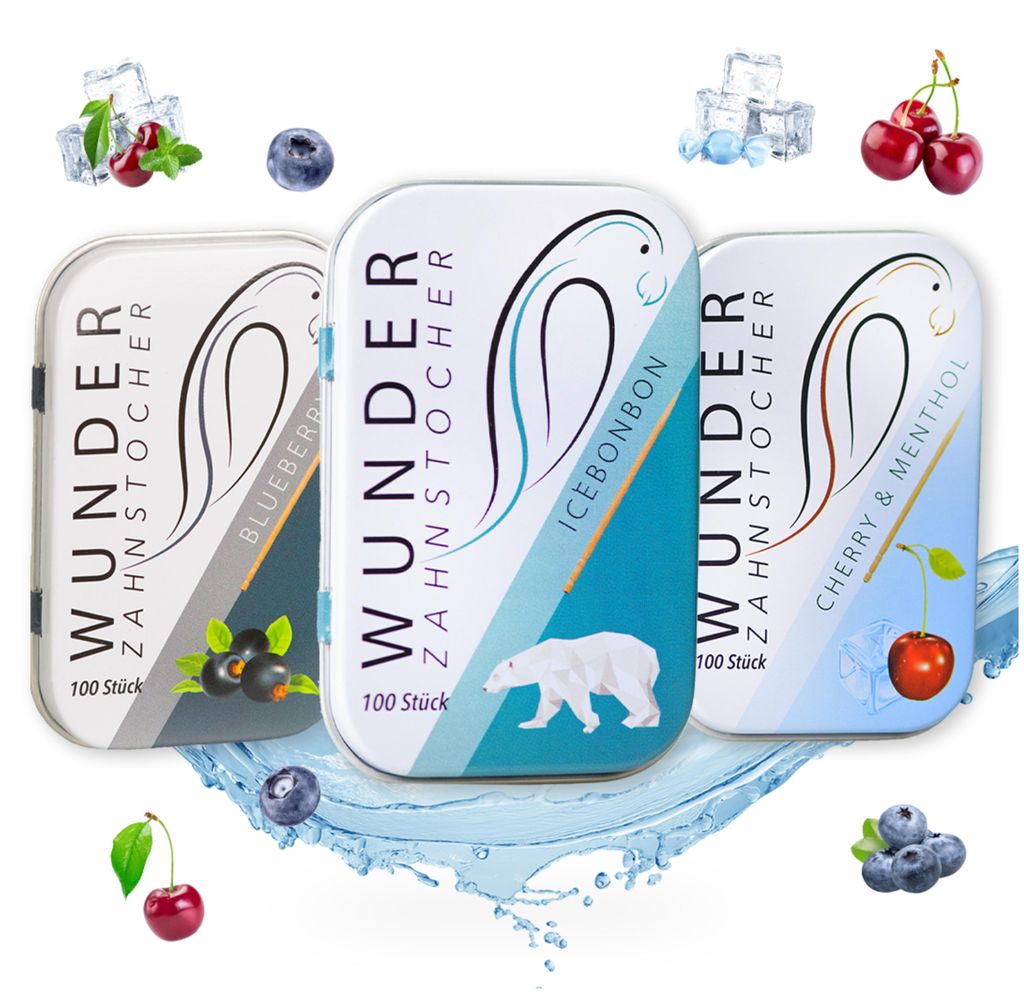 Wunder Zahnstocher mit Geschmack - 3er Fresh Pack - Produktbild 