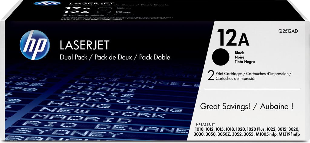 HP Dvojbalenie čiernych originálnych tonerových kaziet 12A Obrázok produktu 