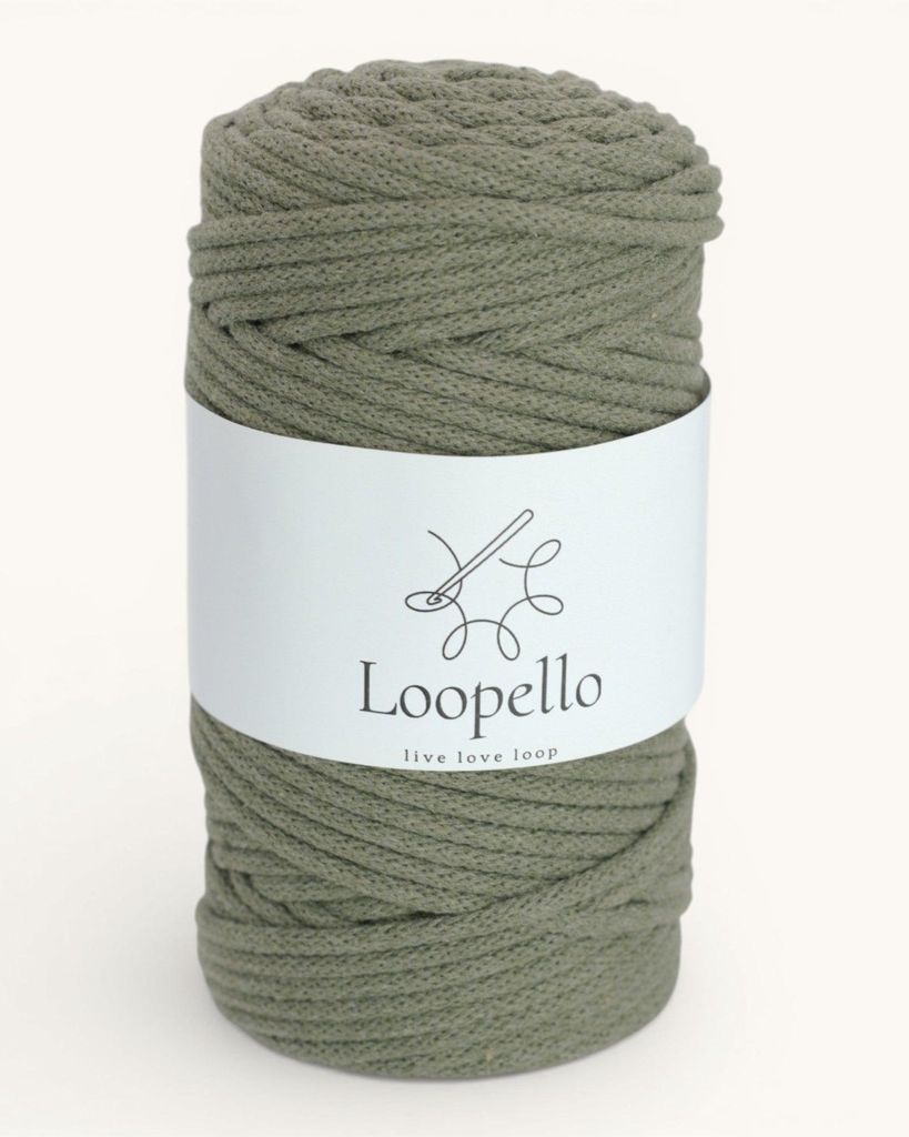 Loopvast katoenen koord, 5 mm, 100 meter – Khaki Productafbeelding 