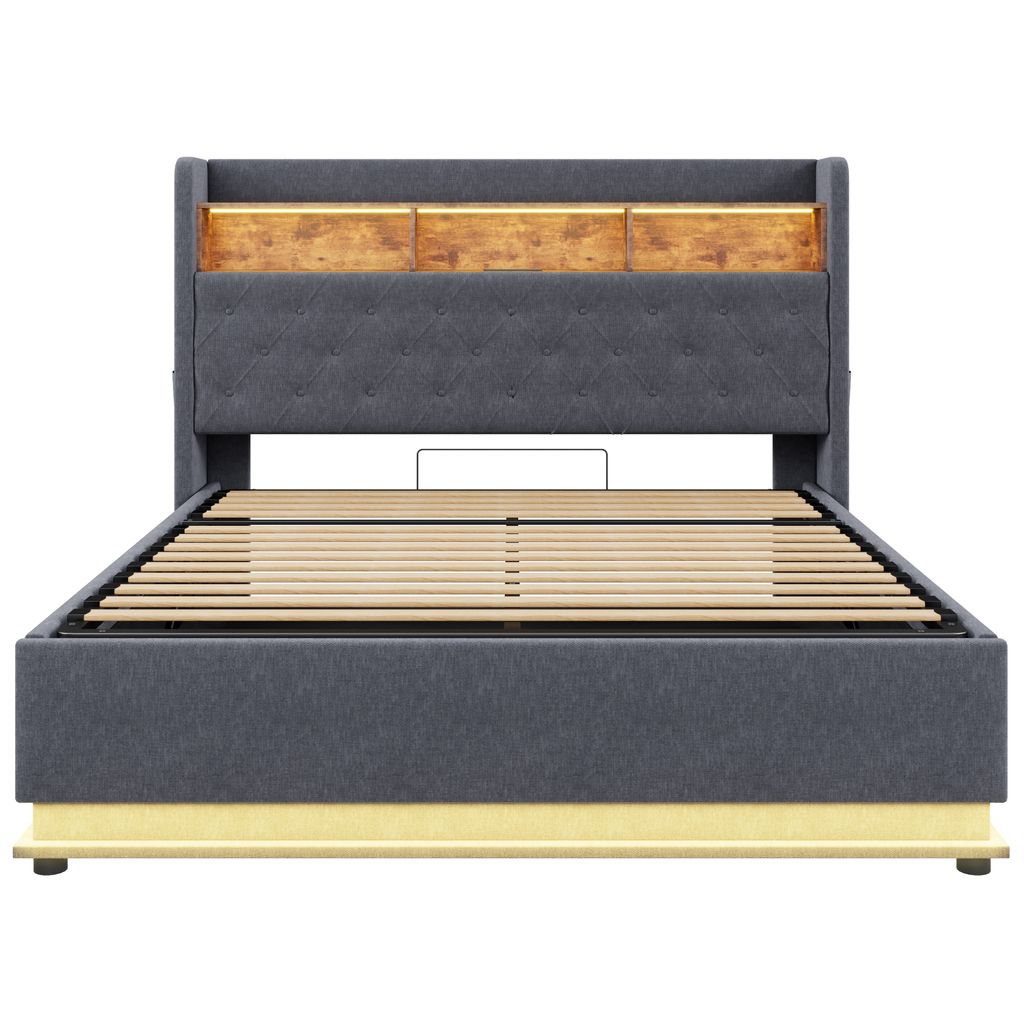 Flieks Polsterbett 180x200cm mit Ladefunktion, Doppelbett Produktbild 