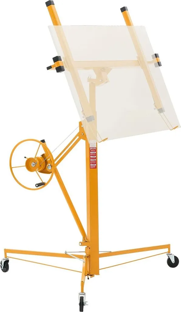 Palan robuste pour plaques de plâtre 68 kg et levage 3353 mm réglable