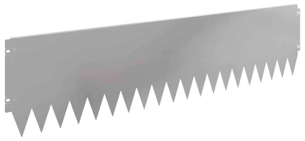 vidaXL Raseneinfassung 10 pcs 103 x 25 cm Stahl Silber